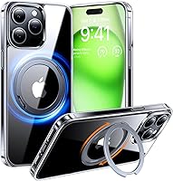【透明永続の魅力、色褪せぬ美しさ】TORRAS iPhone 15 Pro Max 用 ケース「360度回転できるスタント」縦横両対応 Halbachマグネット搭載 MagSafe対応 米軍MIL規格耐衝撃 リング 指紋防止 いphone15pro max ケース 6.7インチ「UPRO Ostand R」クリア